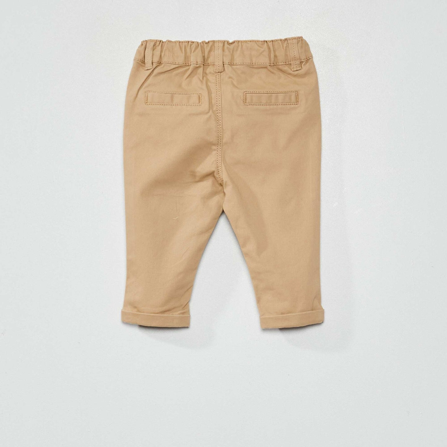 Pantalon chino uni BEIGE
