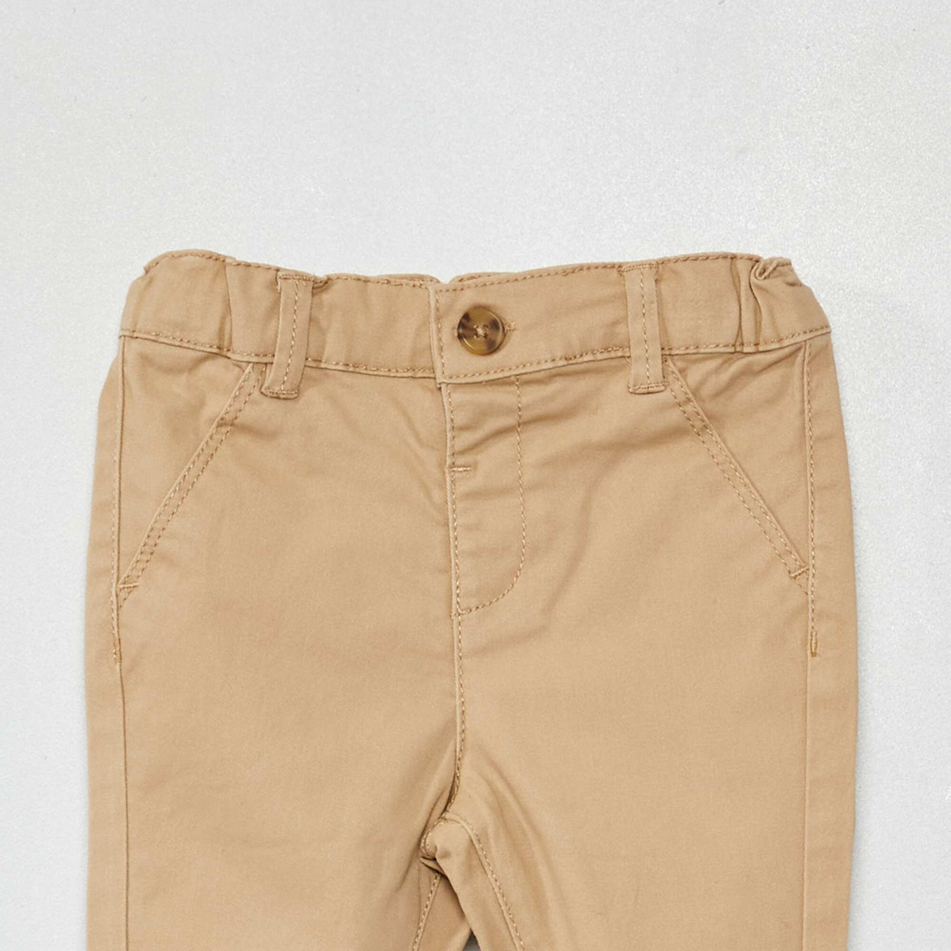 Pantalon chino uni BEIGE