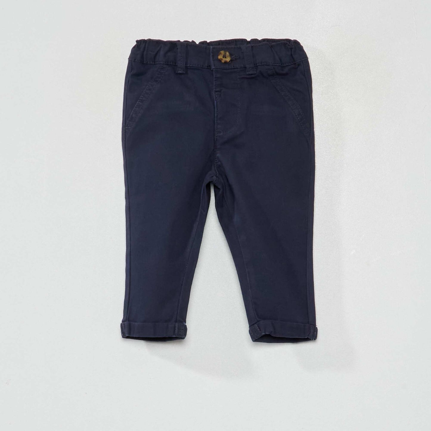 Pantalon chino uni BLEU