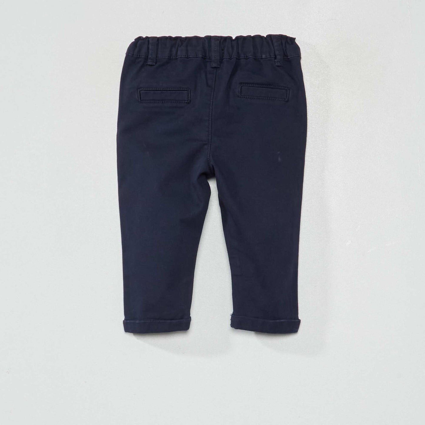 Pantalon chino uni BLEU