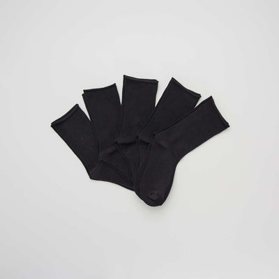 Lot de 5 paires de chaussettes NOIR