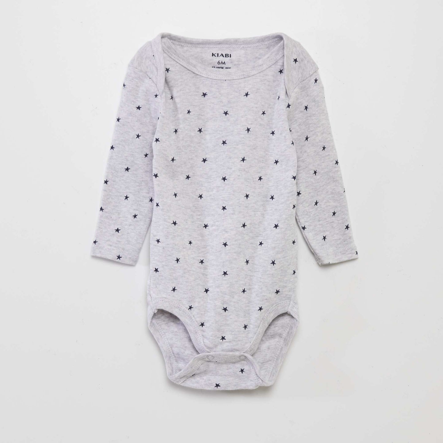Lot de 3 bodies manches longues GRIS/BLANC/BLEU MARINE