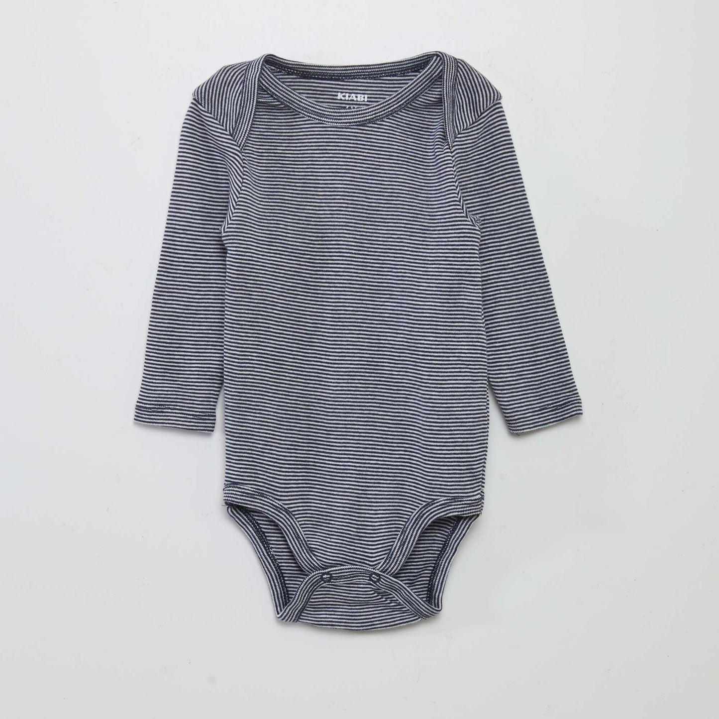 Lot de 3 bodies manches longues GRIS/BLANC/BLEU MARINE
