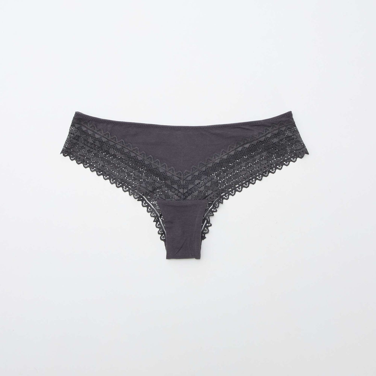 Lot de 3 tangas coton et dentelle ROSE