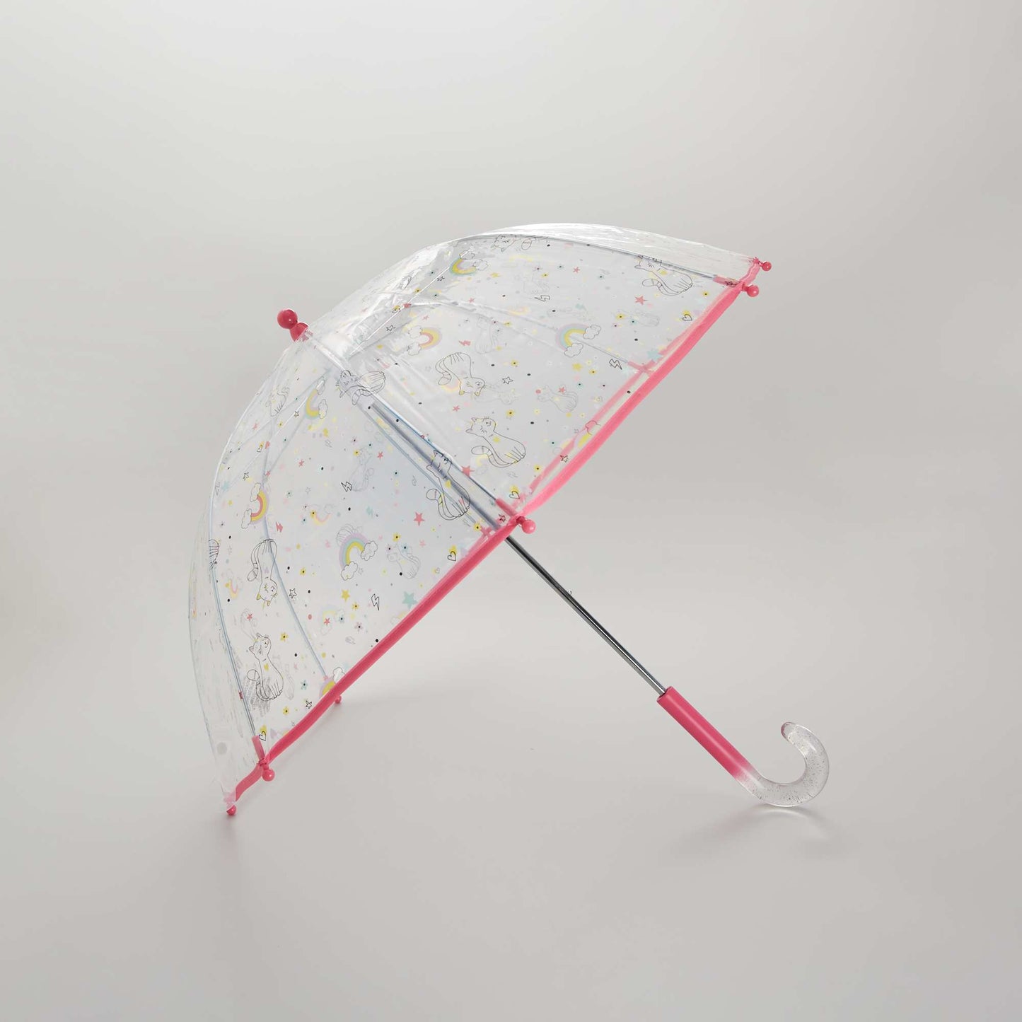 Parapluie transparent 'chat et arc-en-ciel' ROSE