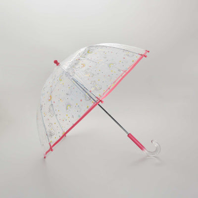 Parapluie transparent 'chat et arc-en-ciel' ROSE