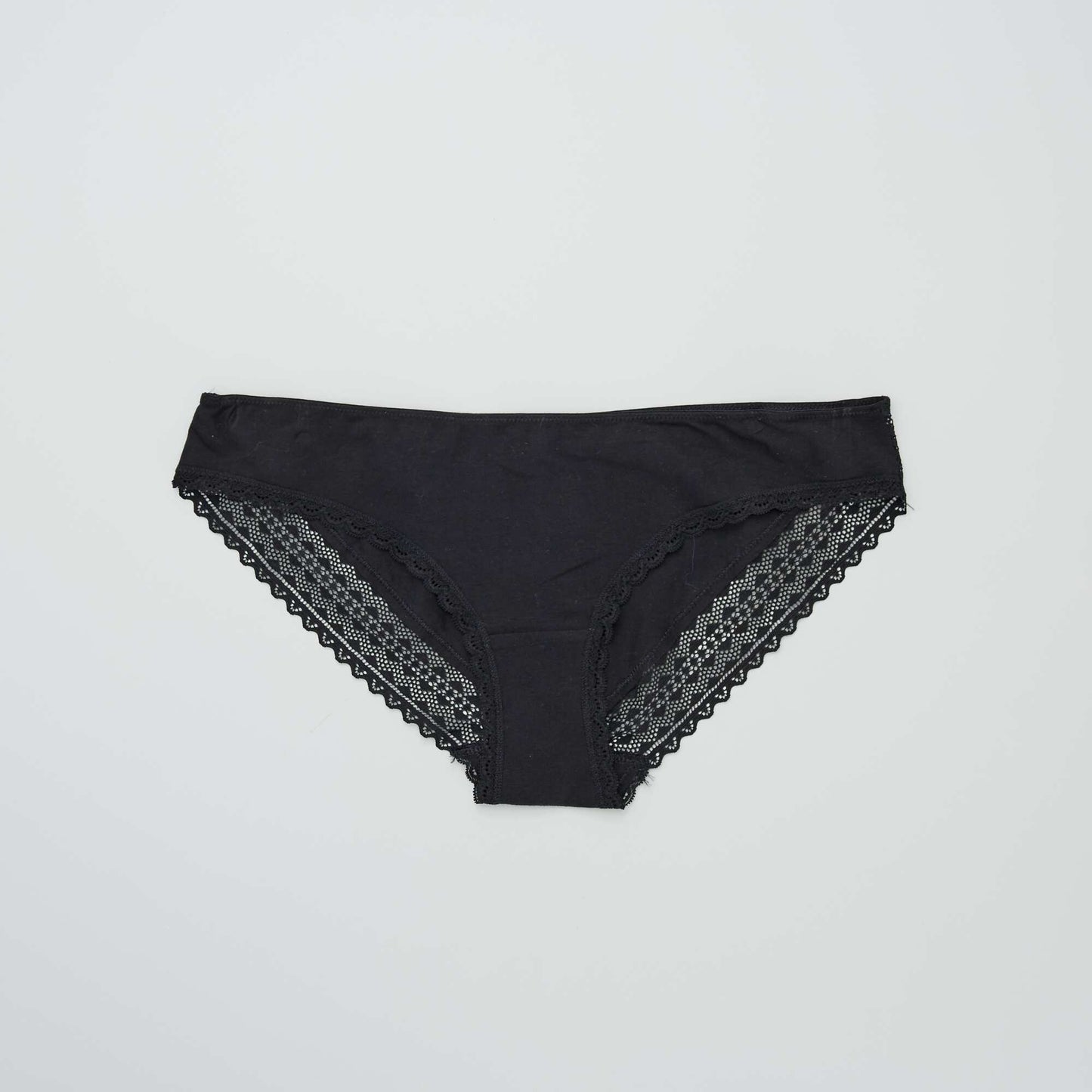 Lot de 3 culottes coton dentelle NOIR