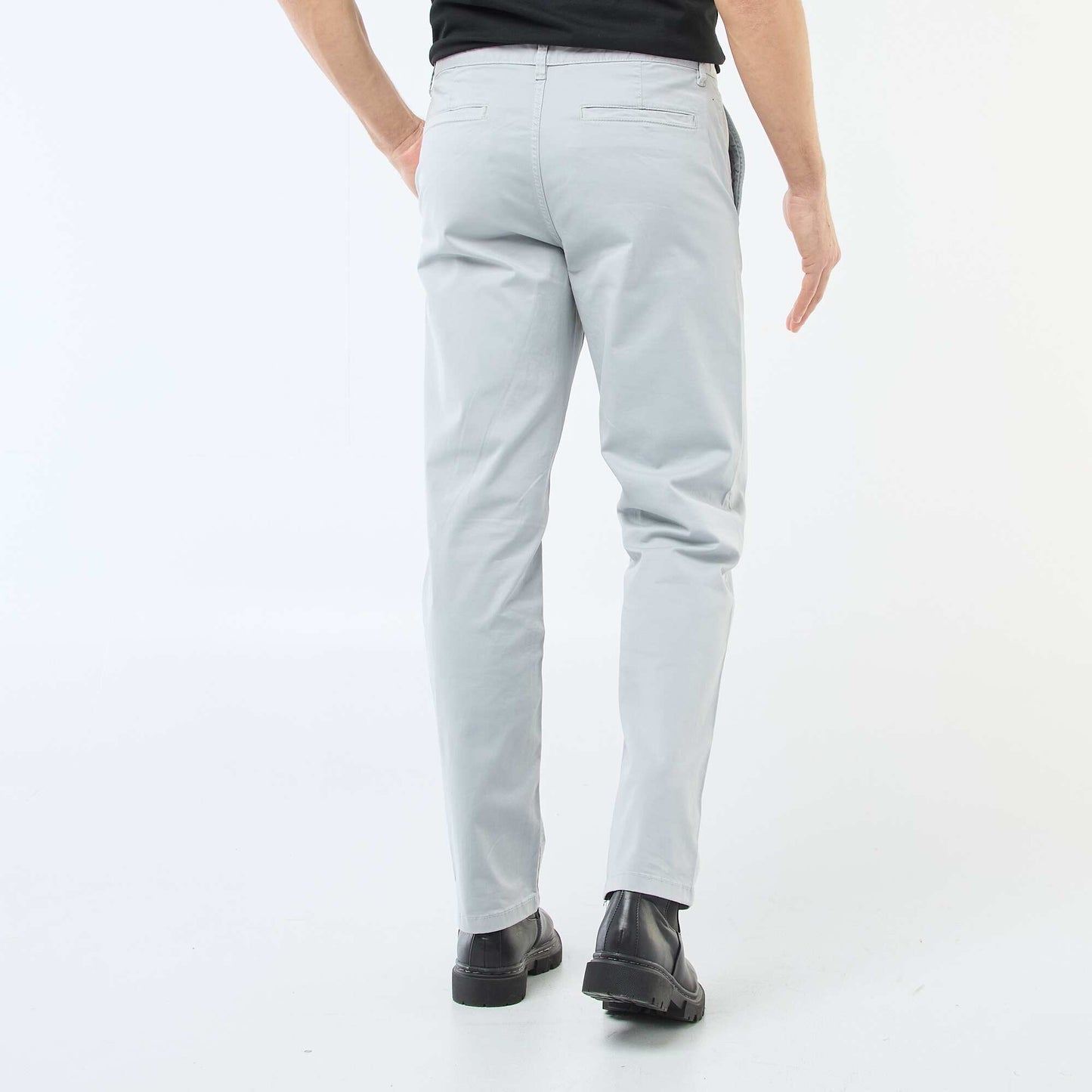 Pantalon chino regular - L32 GRIS