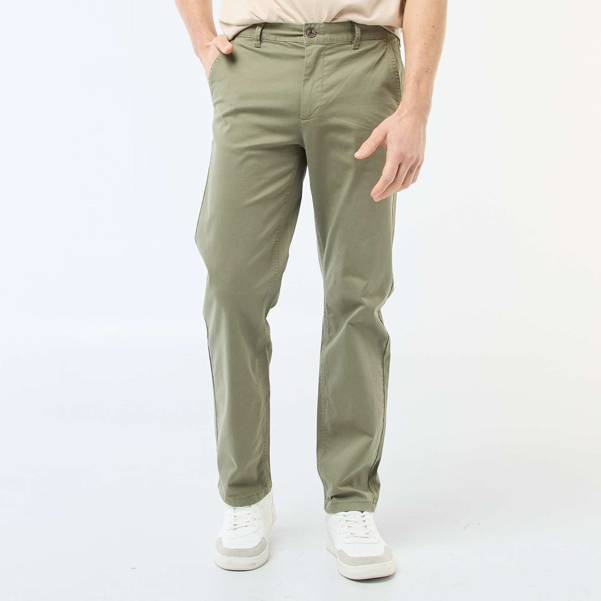 Pantalon chino regular - L32 VERT