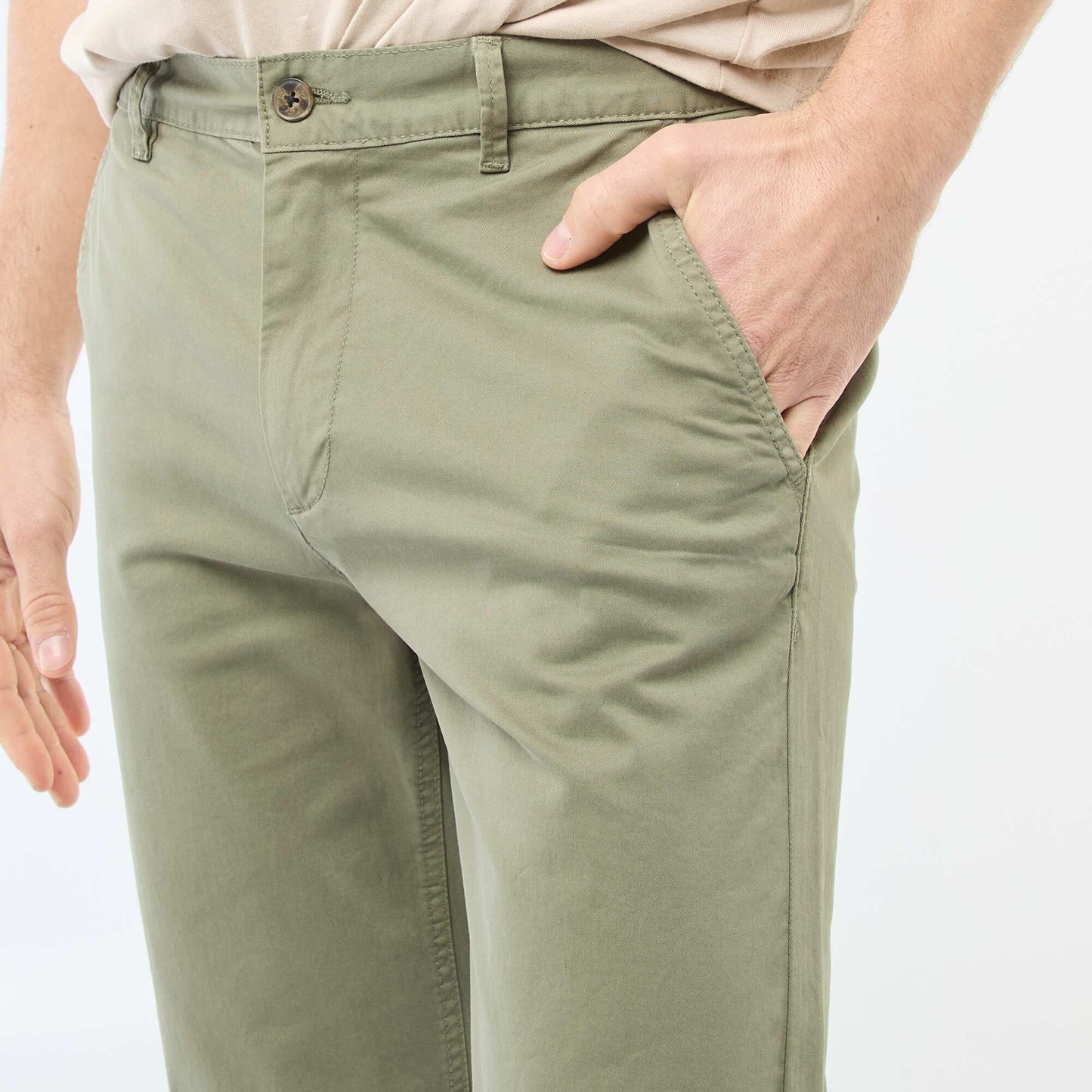 Pantalon chino regular - L32 VERT