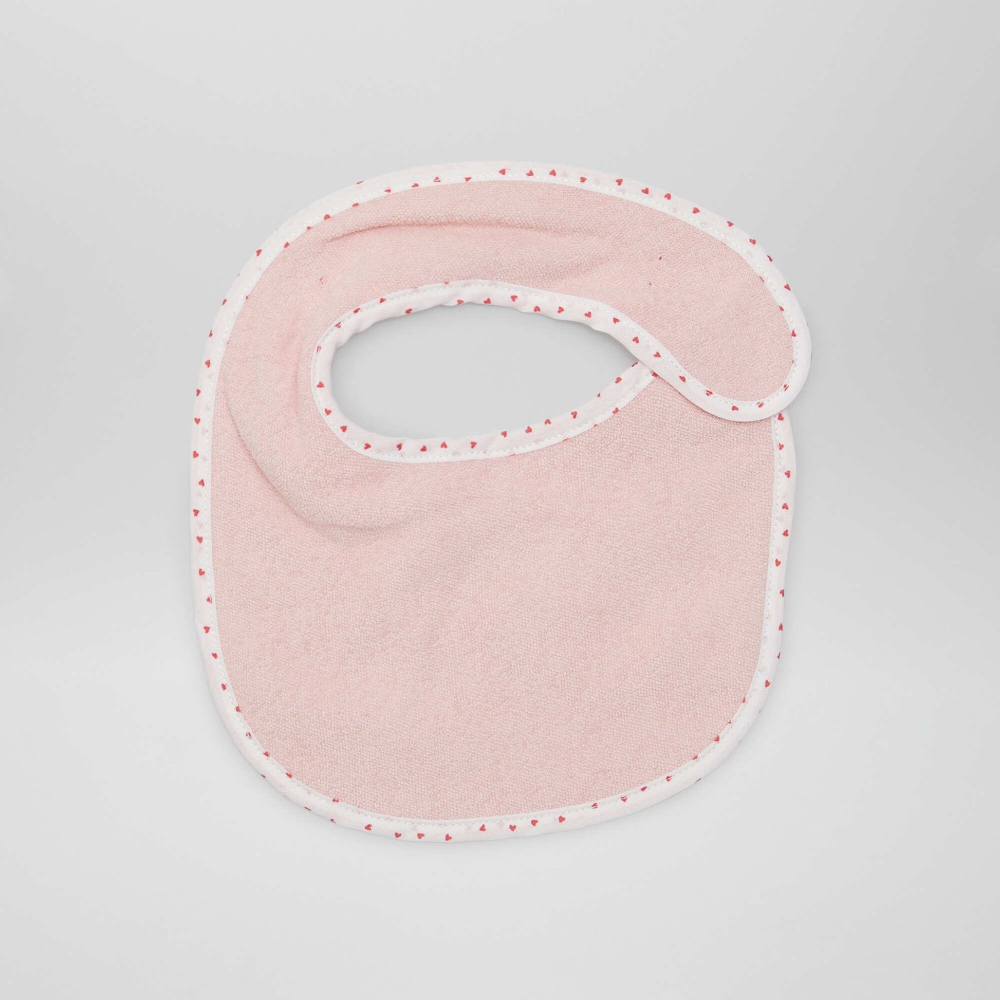 Lot de 7 bavoirs éponge à scratch ROSE