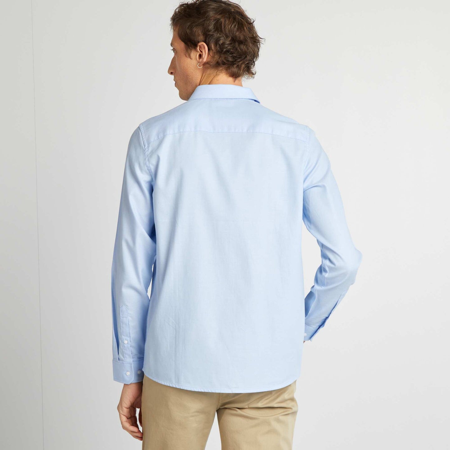 Chemise droite unie BLEU CIEL