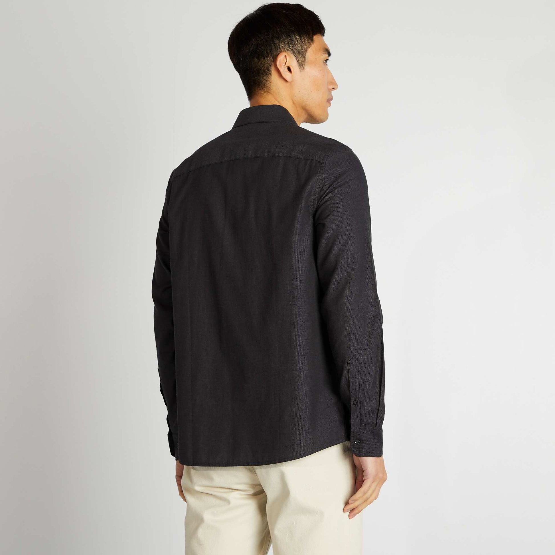 Chemise droite unie GRIS
