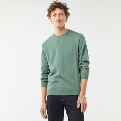 Pull uni à col rond VERT