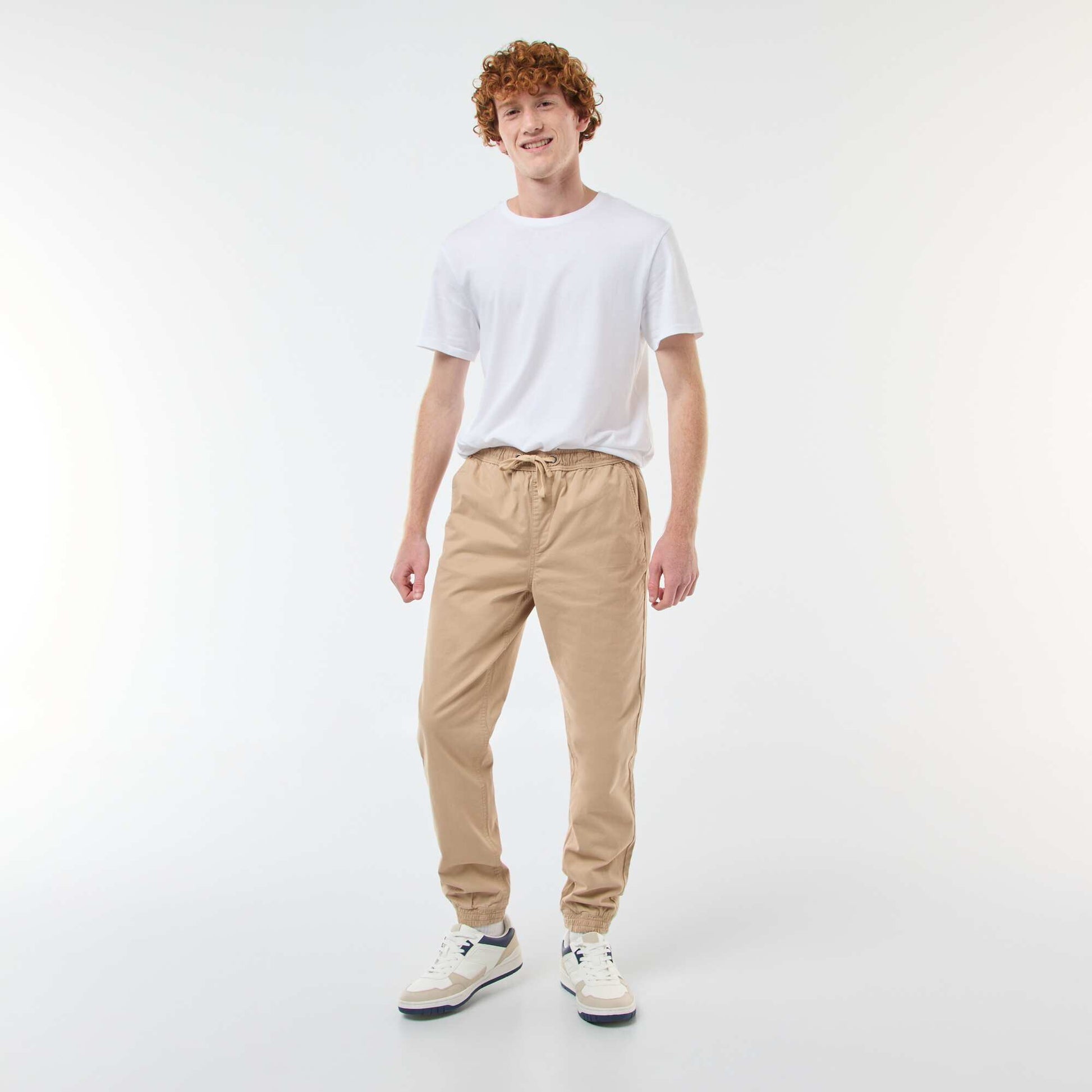 Pantalon esprit 'jogger' BEIGE