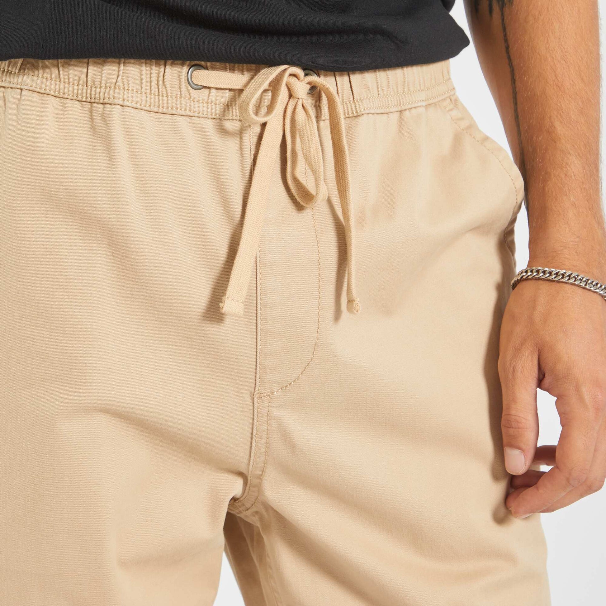 Pantalon esprit 'jogger' BEIGE