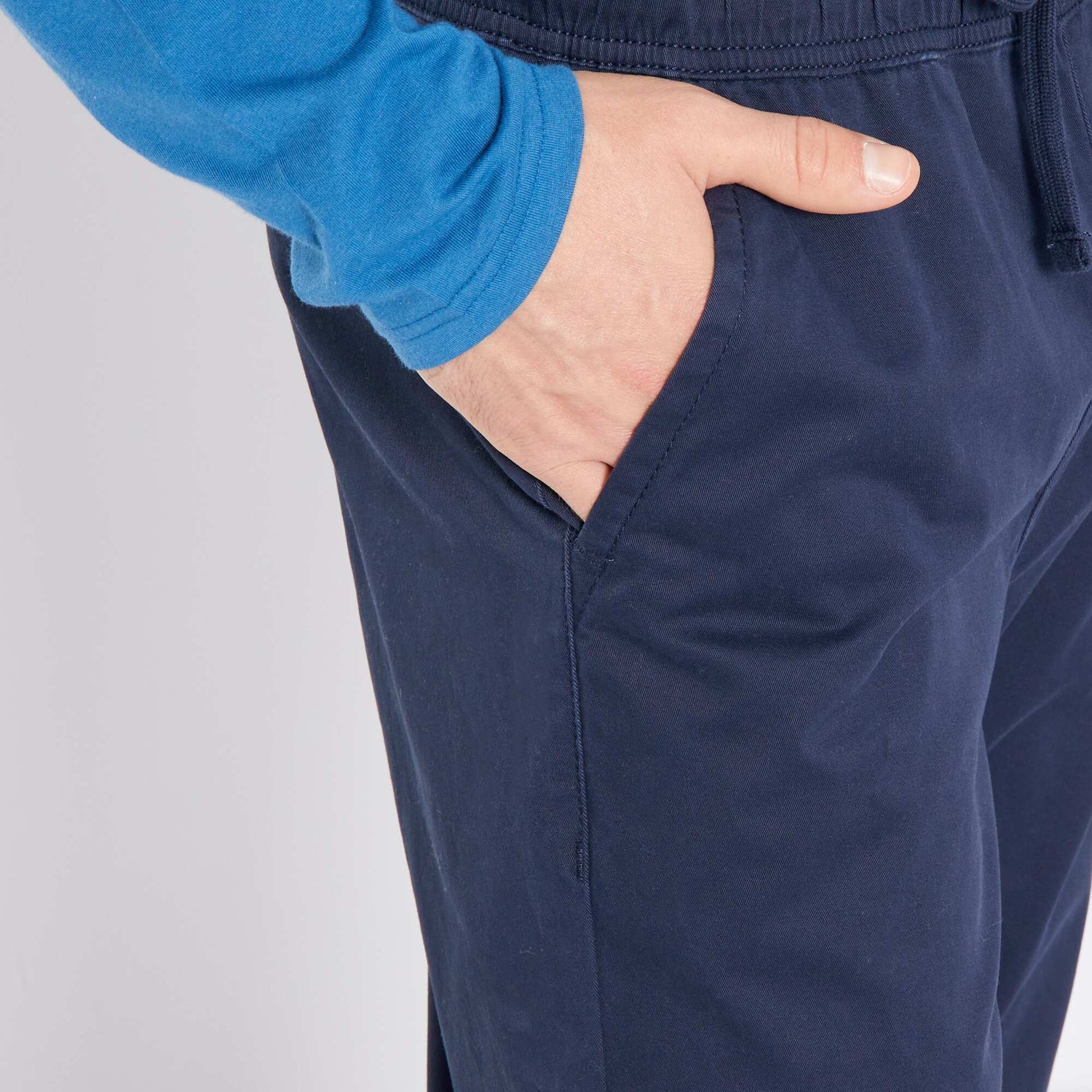 Pantalon esprit 'jogger' BLEU MARINE