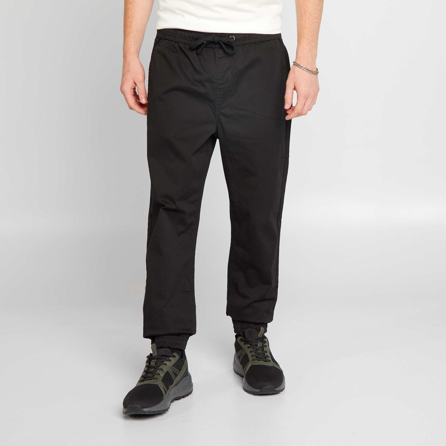 Pantalon esprit 'jogger' NOIR