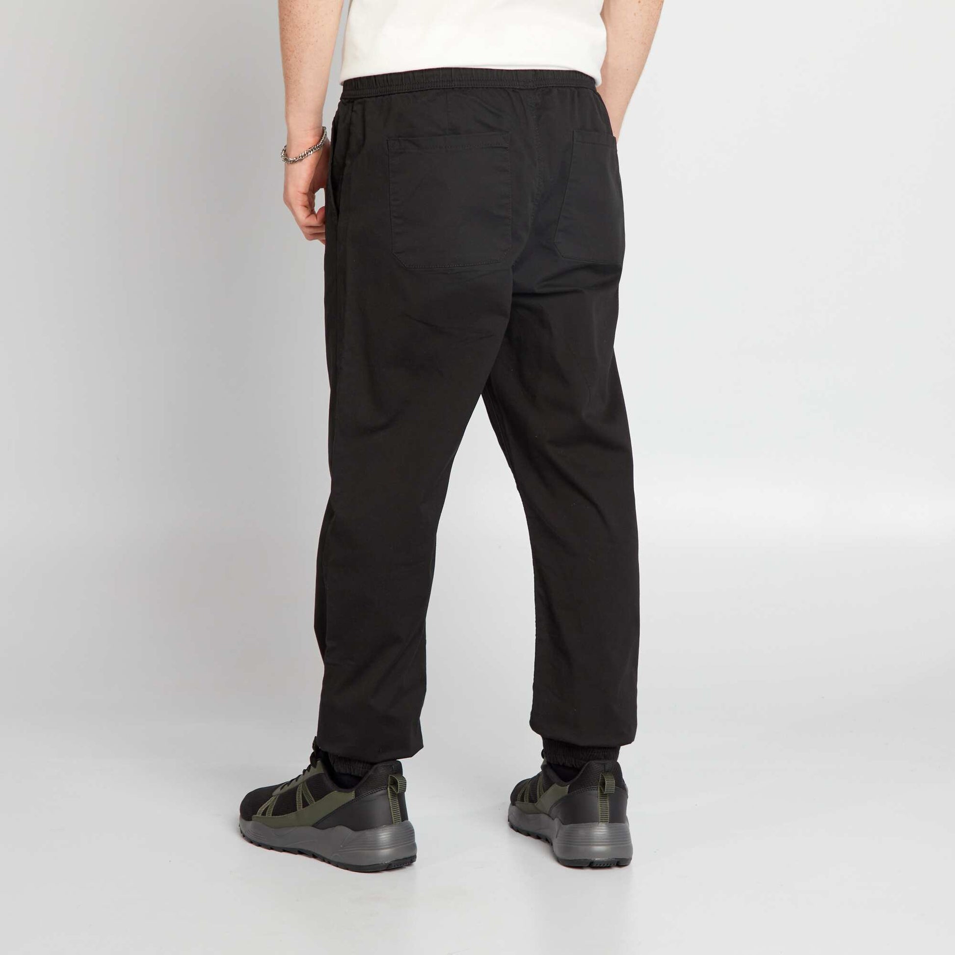 Pantalon esprit 'jogger' NOIR