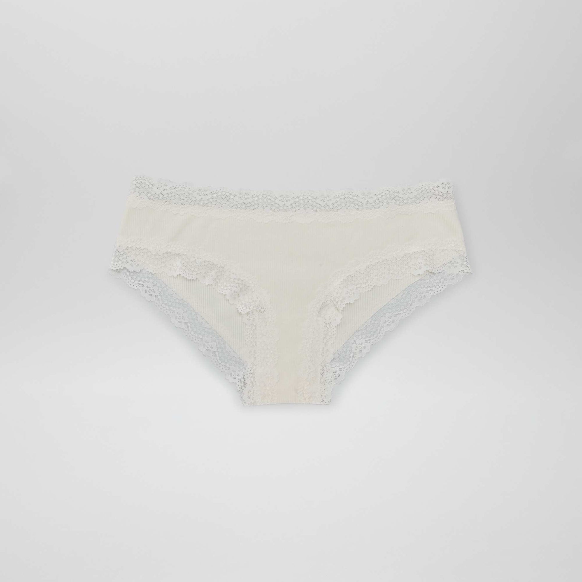 Lot de 3 shorties fines côtes éCRU/BRUN/PRUNE