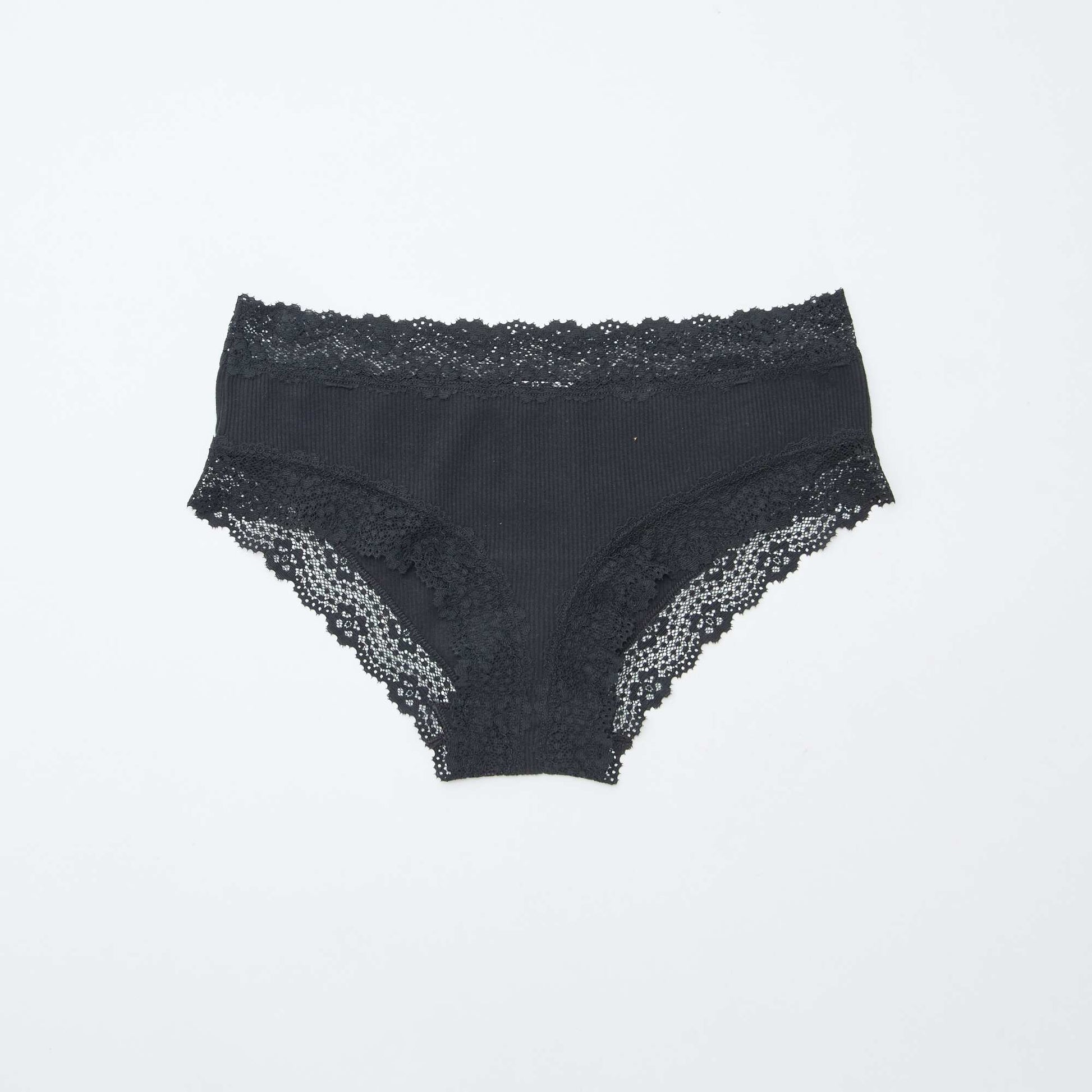 Lot de 3 shorties fines côtes NOIR