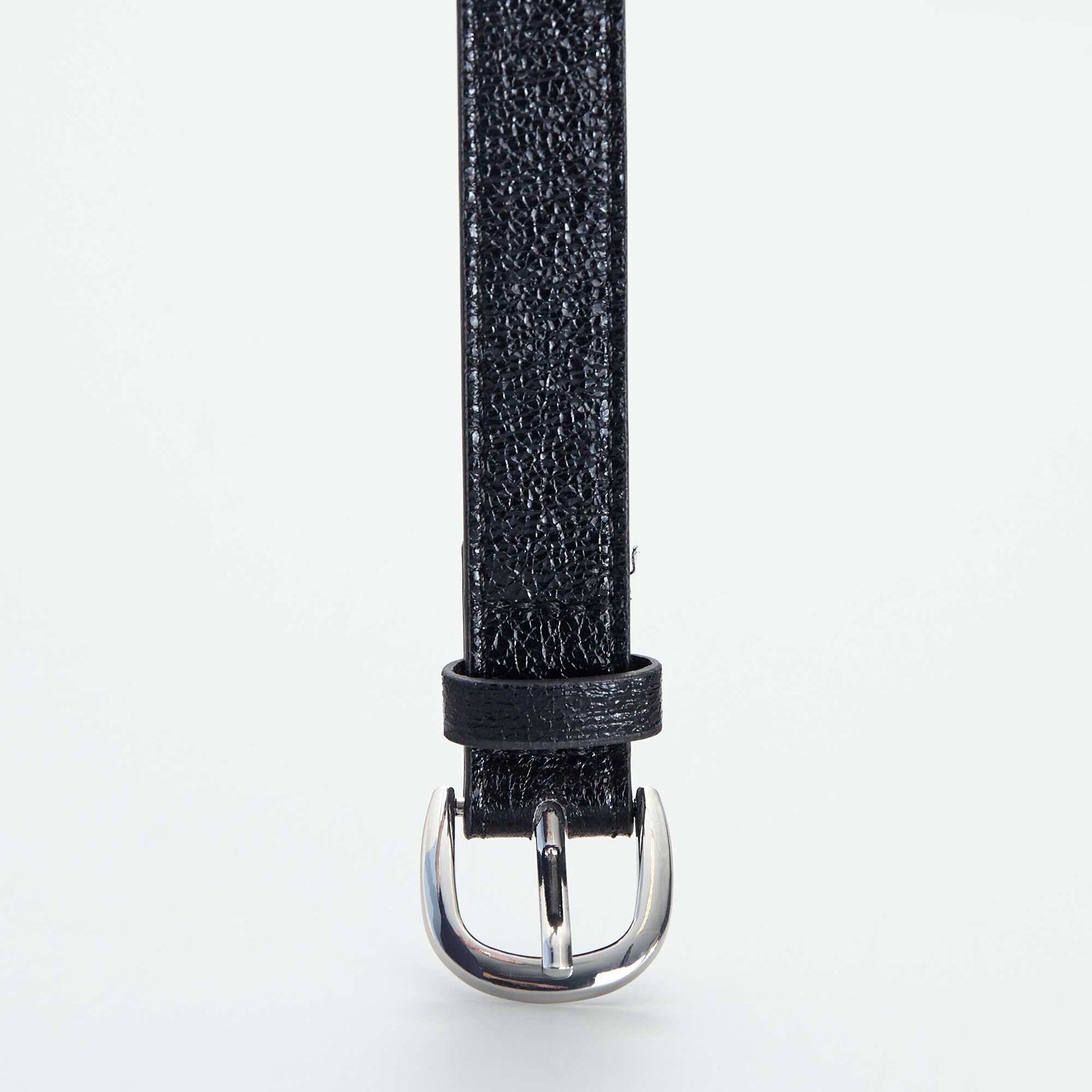 Ceinture texturée et irisée NOIR
