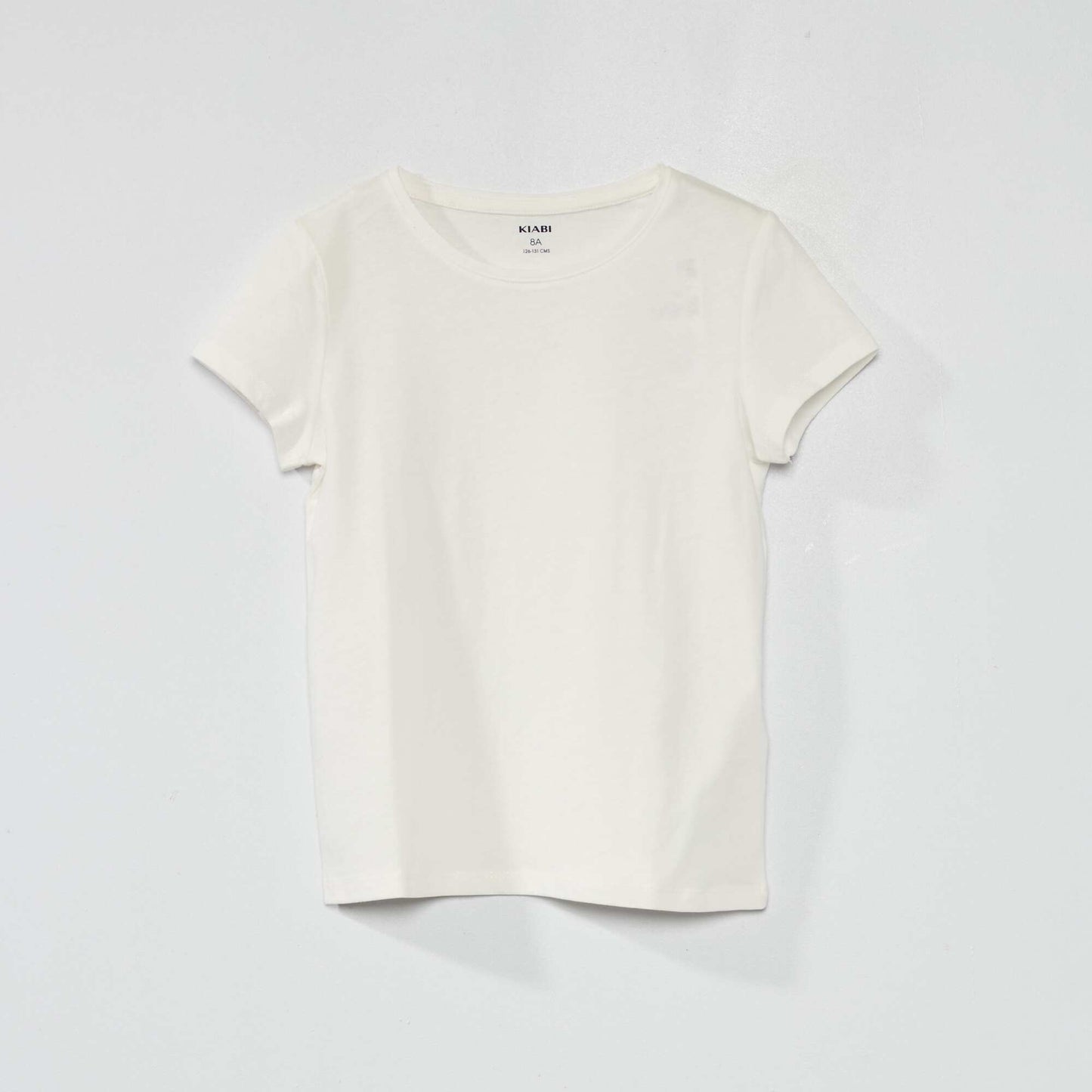 T-shirt en jersey uni BLANC