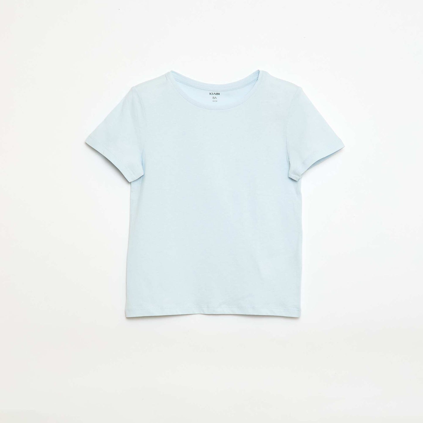T-shirt en jersey uni BLEU