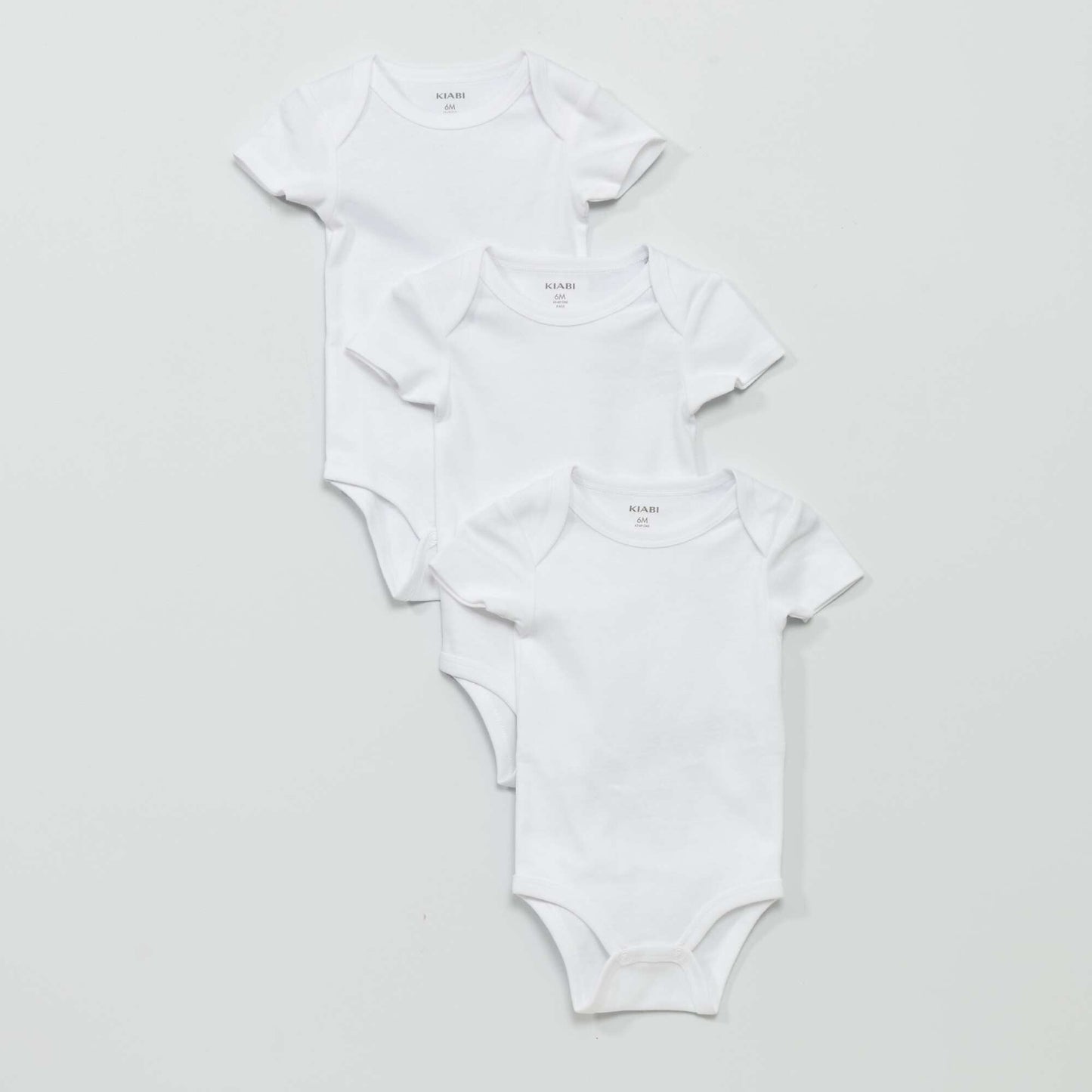 Lot de 3 bodies en jersey BLANC